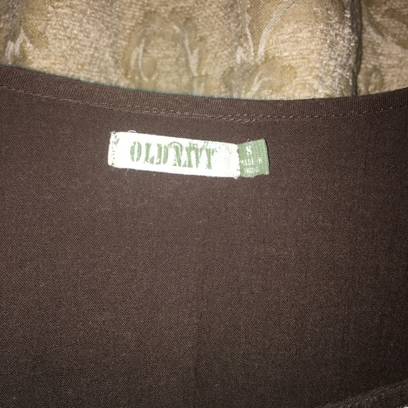 Cute Old Navy brown peasant shirt. Size small - Picture 2 of 5